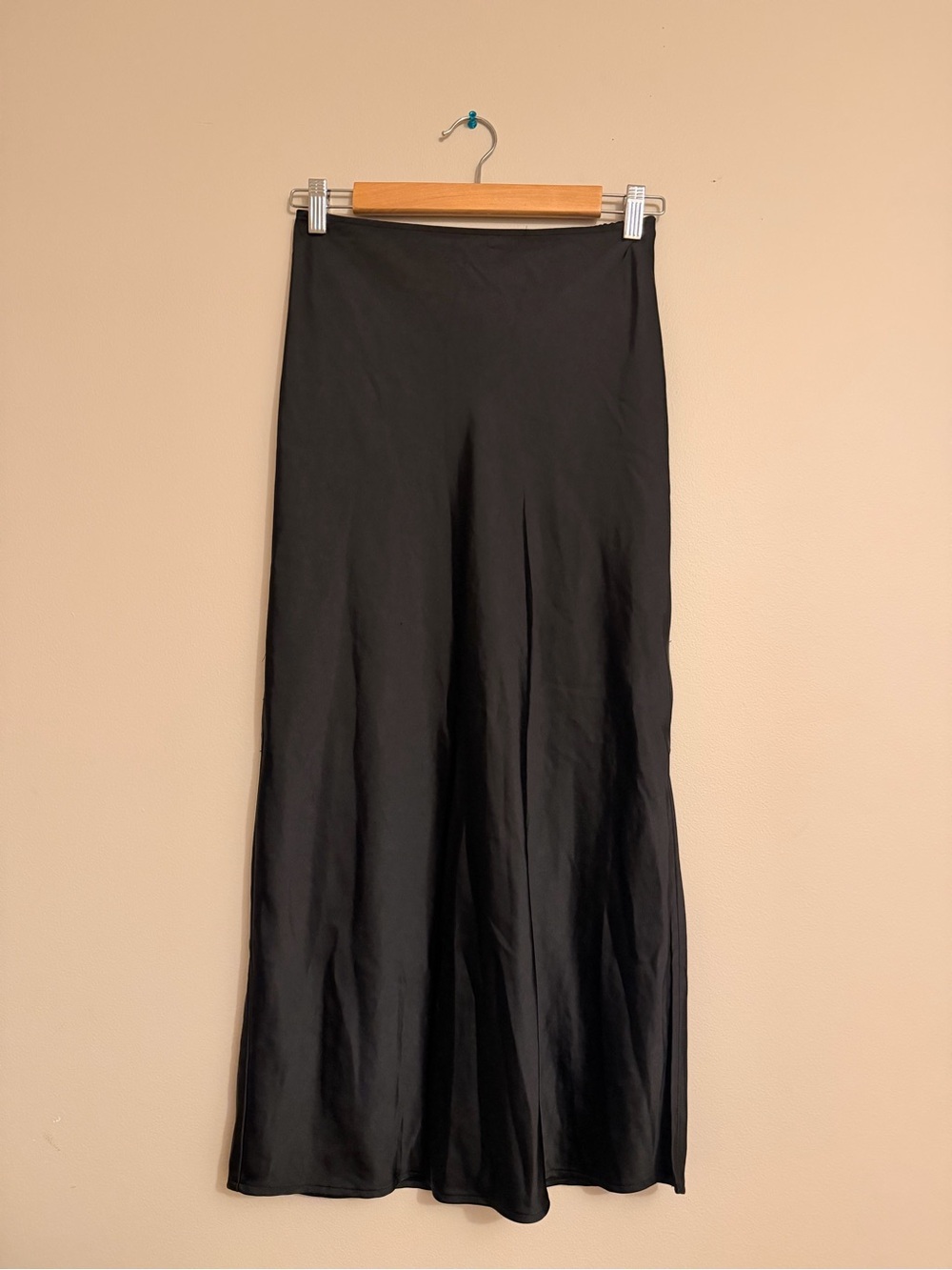 Old Navy Black Satin Maxi Skirt (S)